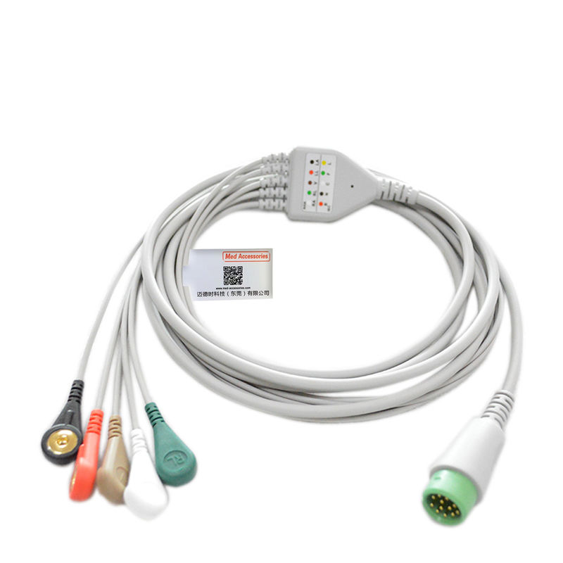 SFDA 5 Cáp giám sát ECG nhiều mục đích Độ dài 3,2m Màu xám