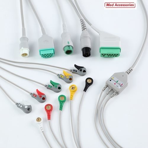 Phụ kiện y tế BCI ECG Cáp giám sát 6 chân 5 đầu dẫn đa năng 0.9m Kích thước