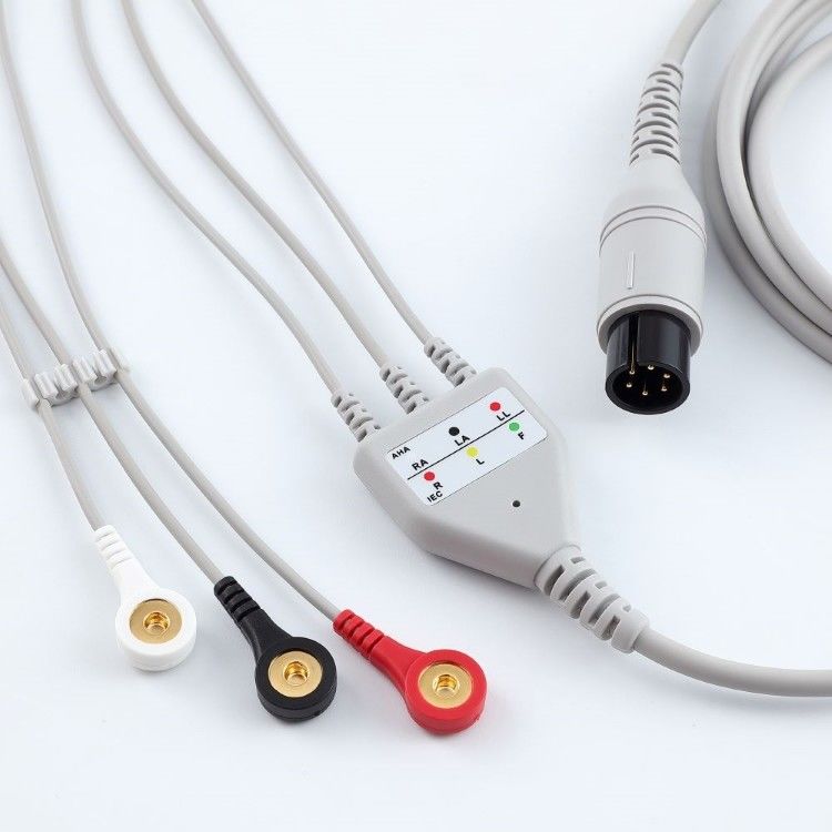 Phụ kiện y tế BCI ECG Cáp giám sát 6 chân 5 đầu dẫn đa năng 0.9m Kích thước