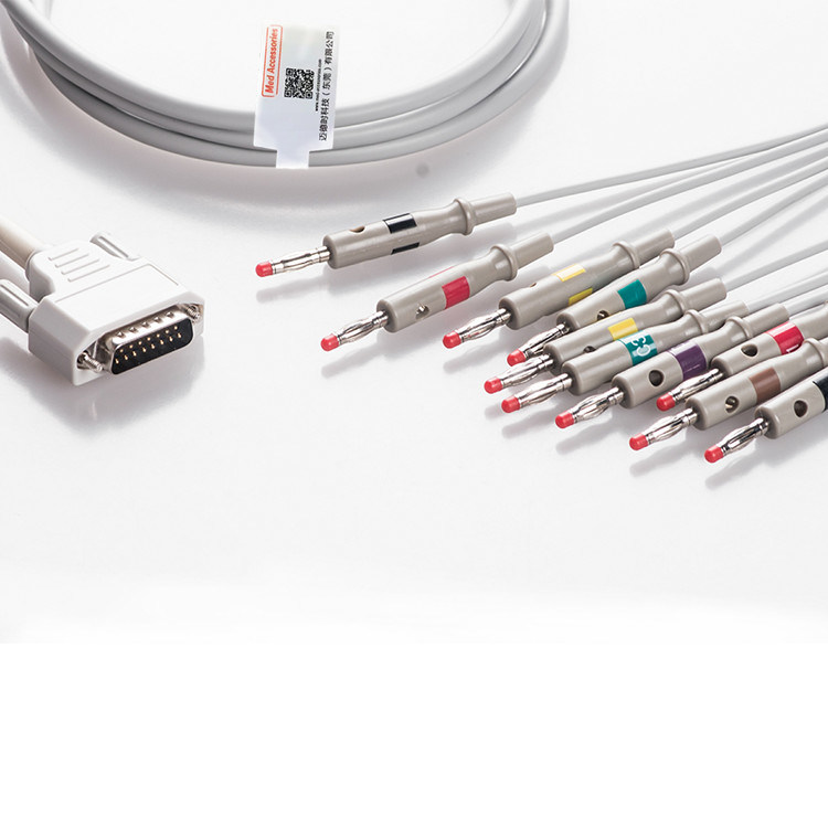 Burdick Atria Plus Eclipse Connect trực tiếp Cáp EKG 10 dẫn AHA chuối 3,0m chiều dài