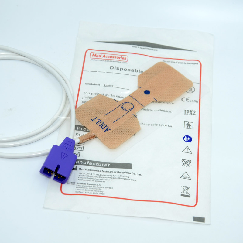 Người lớn dùng một lần Spo2 cảm biến Áp dính bền cho màn hình thương hiệu chính tương thích Nellcor