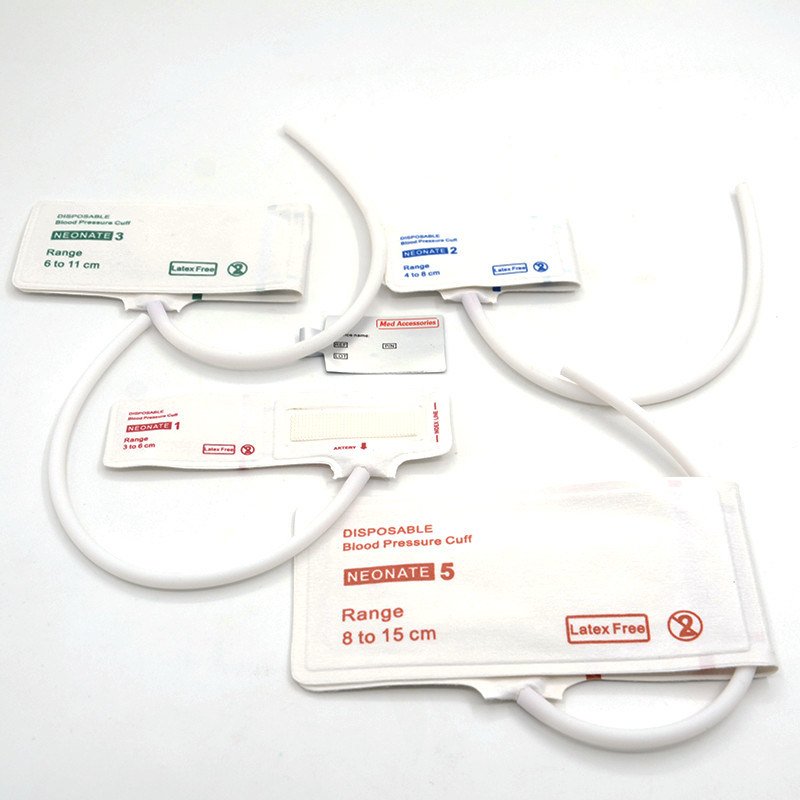 Phụ kiện Med ISO13485 NIBP Cuff TPU dùng một lần cho trẻ sơ sinh Người lớn