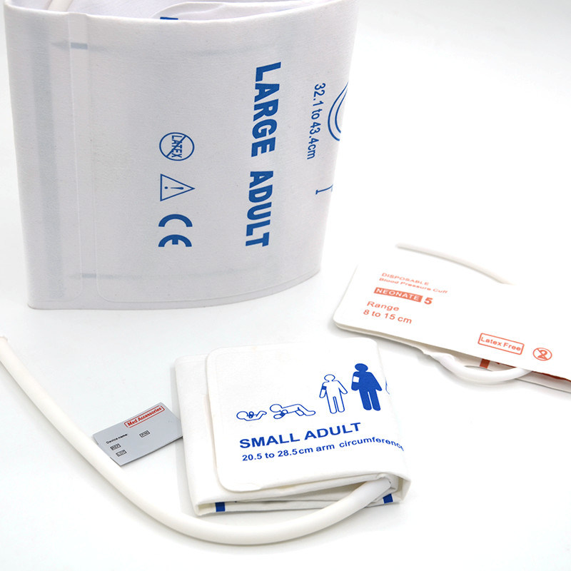 Phụ kiện Med ISO13485 NIBP Cuff TPU dùng một lần cho trẻ sơ sinh Người lớn