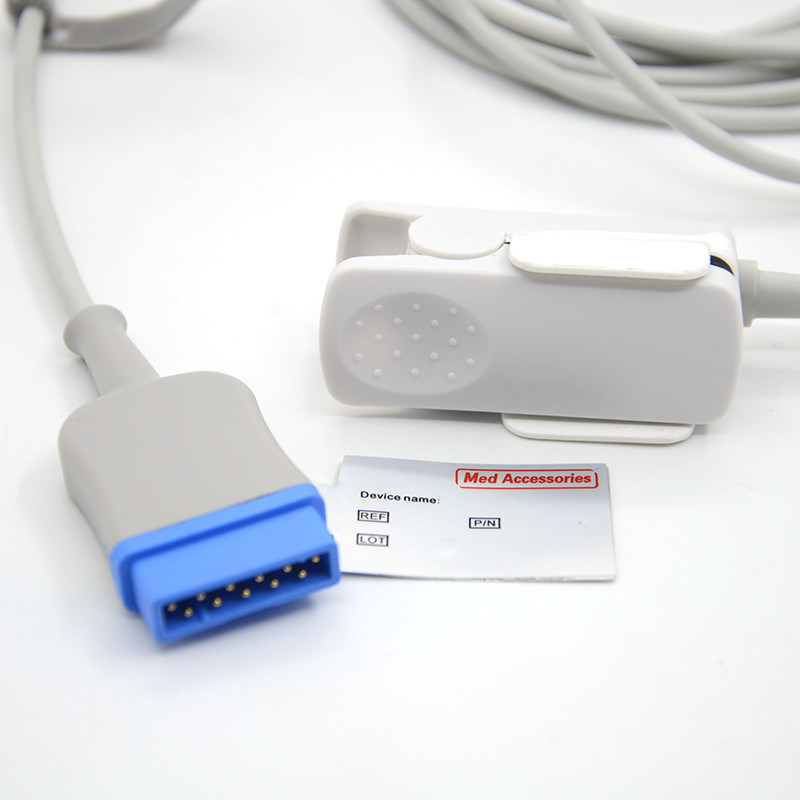 Dash 2000/3000 tái sử dụng tương thích GE 11Pin Solar 8000/8000M Adult Finger Clip Monitor Sensor SpO2