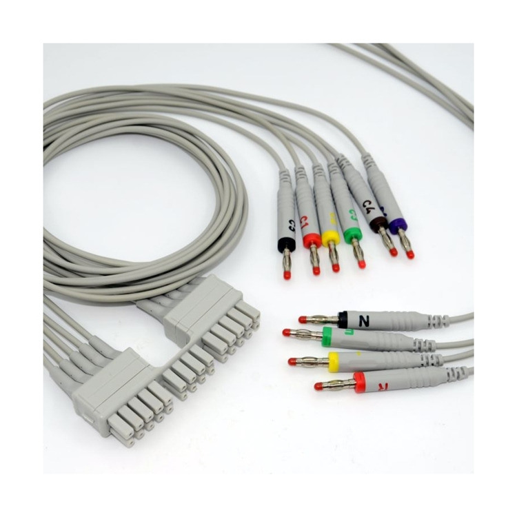 Bộ cáp ECG / bộ cáp ECG cho các dịch vụ y tế y tế