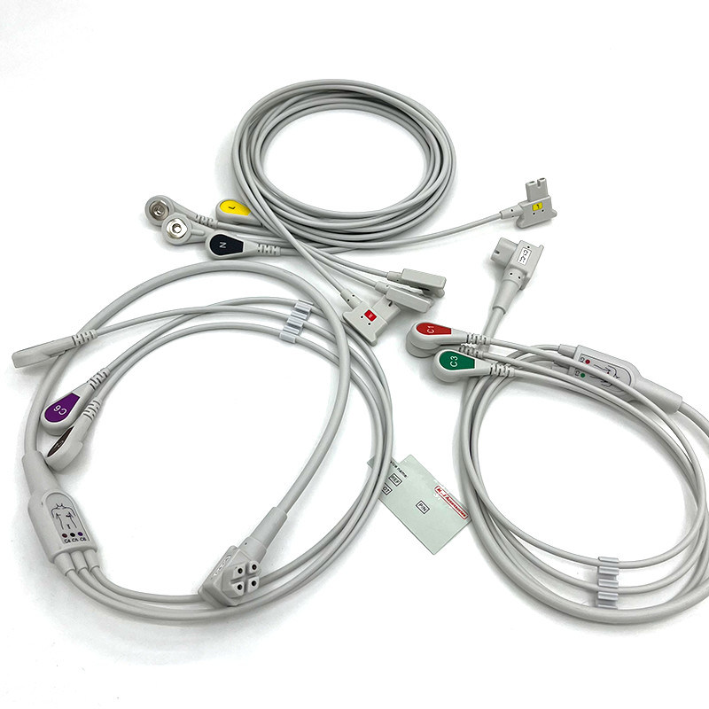 PH 10 dẫn TC30 dẫn dây ECG giám sát cáp màu xám màu Latex miễn phí đa chức năng