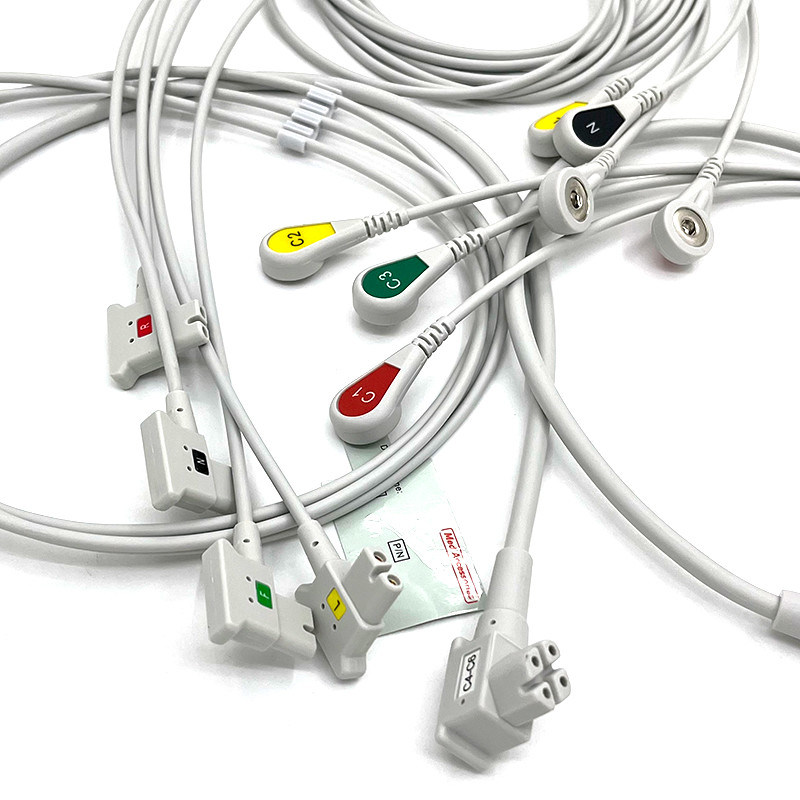 PH 10 dẫn TC30 dẫn dây ECG giám sát cáp màu xám màu Latex miễn phí đa chức năng