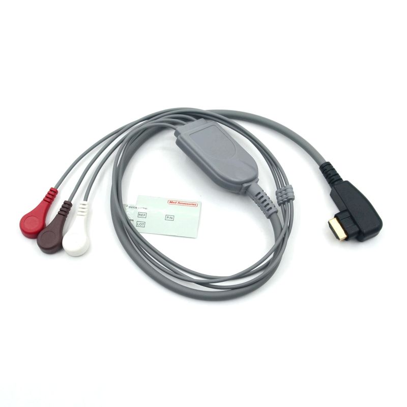 Cáp ECG Holter Đầu dò 3 Chìa Snap AHA/IEC cho DMS300 của DMS, Sản xuất bởi Chuyên gia Y tế