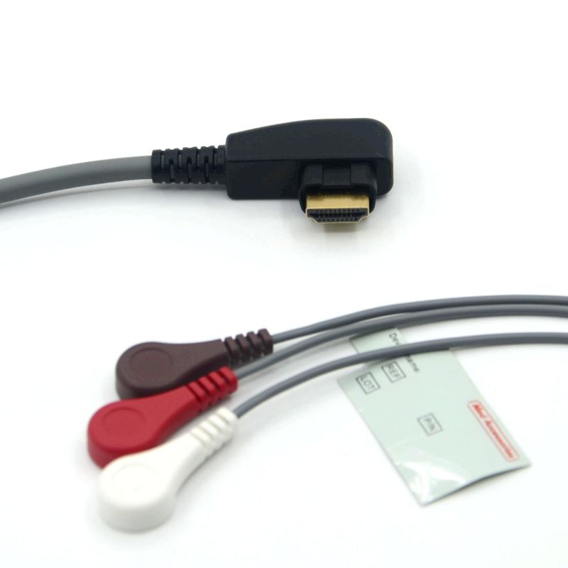 Cáp ECG Holter Đầu dò 3 Chìa Snap AHA/IEC cho DMS300 của DMS, Sản xuất bởi Chuyên gia Y tế