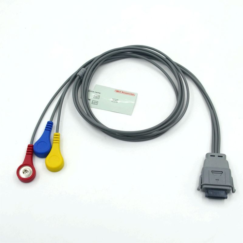 Khớp với Edan SE-2003 5 Lead Holter ECG Cable với Snap được sử dụng cho người lớn / nhi khoa
