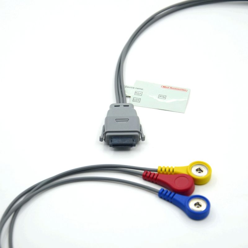 Khớp với Edan SE-2003 5 Lead Holter ECG Cable với Snap được sử dụng cho người lớn / nhi khoa