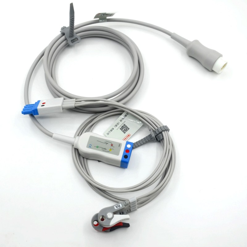 Phù hợp với Philips 3 dẫn Cáp Ecg dẫn dây với Grabber AHA Màu CE&ISO13485