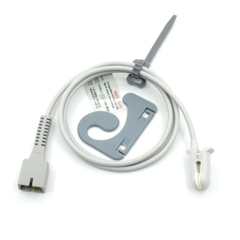 Phụ kiện màn hình của nhà sản xuất Tái sử dụng Tương thích Nellcor PM-50, PM-60 NPB 40 Cảm biến SpO2 kẹp tai 7 chân