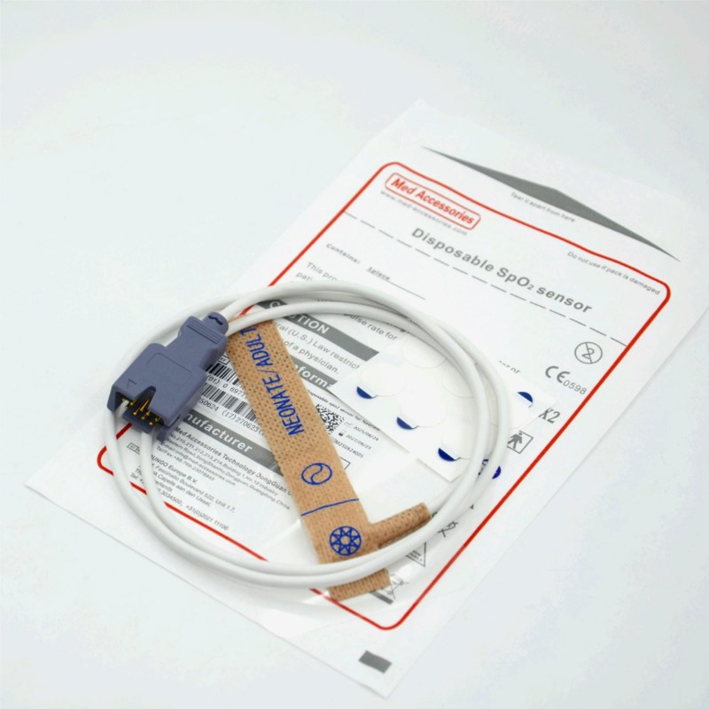 Ứng viên phụ kiện y tế tương thích Masim 2329 Neonate/ Adult 9pin Disposable SpO2 Sensor