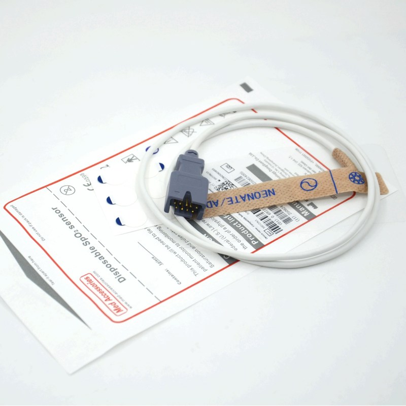 Ứng viên phụ kiện y tế tương thích Masim 2329 Neonate/ Adult 9pin Disposable SpO2 Sensor