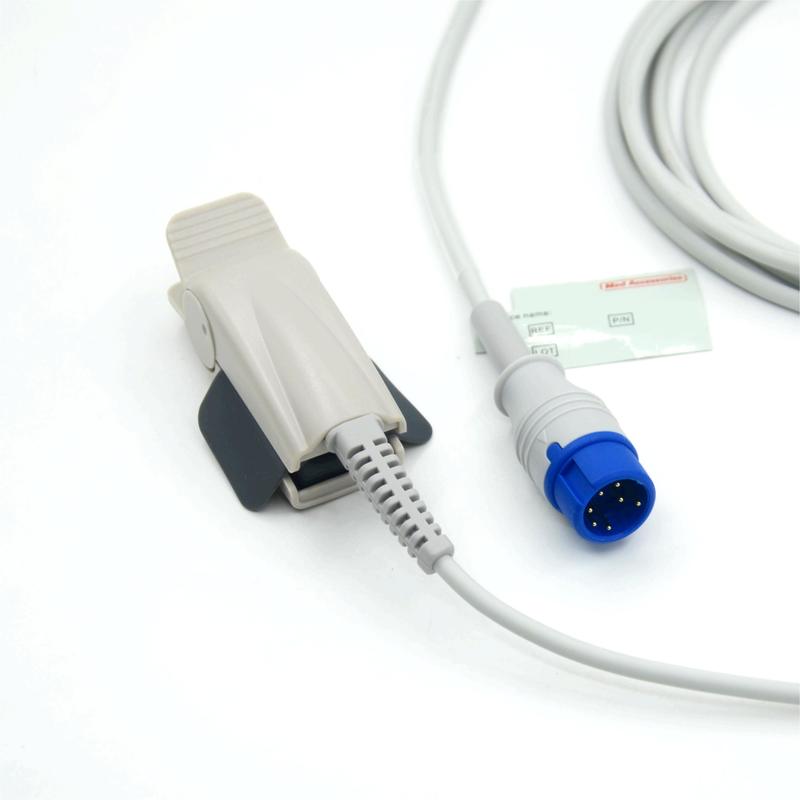 Tương thích Zoll M2 sử dụng nhiều lần người lớn clip nhà sản xuất màn hình phụ kiện SpO2 cảm biến