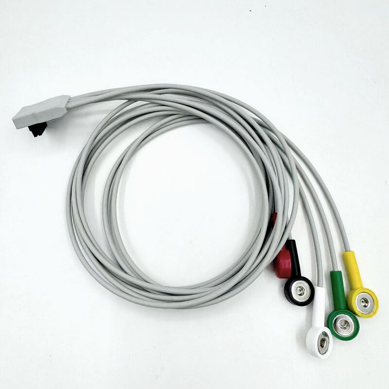 Phụ kiện Med chất lượng cao RoHS được chứng nhận Chẩn đoán Silicone IEC Màu 5-Led Grabber EKG ECG Cable tương thích BLT