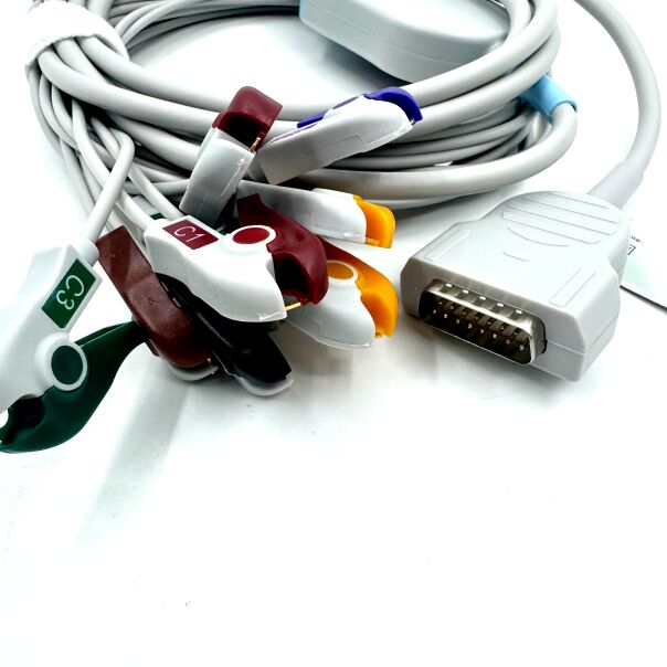 Phụ kiện Med Cáp EKG 10 chì tương thích với Grabber End Vật tư y tế cao su TPU cấp y tế được chứng nhận RoHS