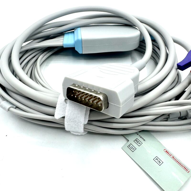 Phụ kiện Med Cáp EKG 10 chì tương thích với Grabber End Vật tư y tế cao su TPU cấp y tế được chứng nhận RoHS